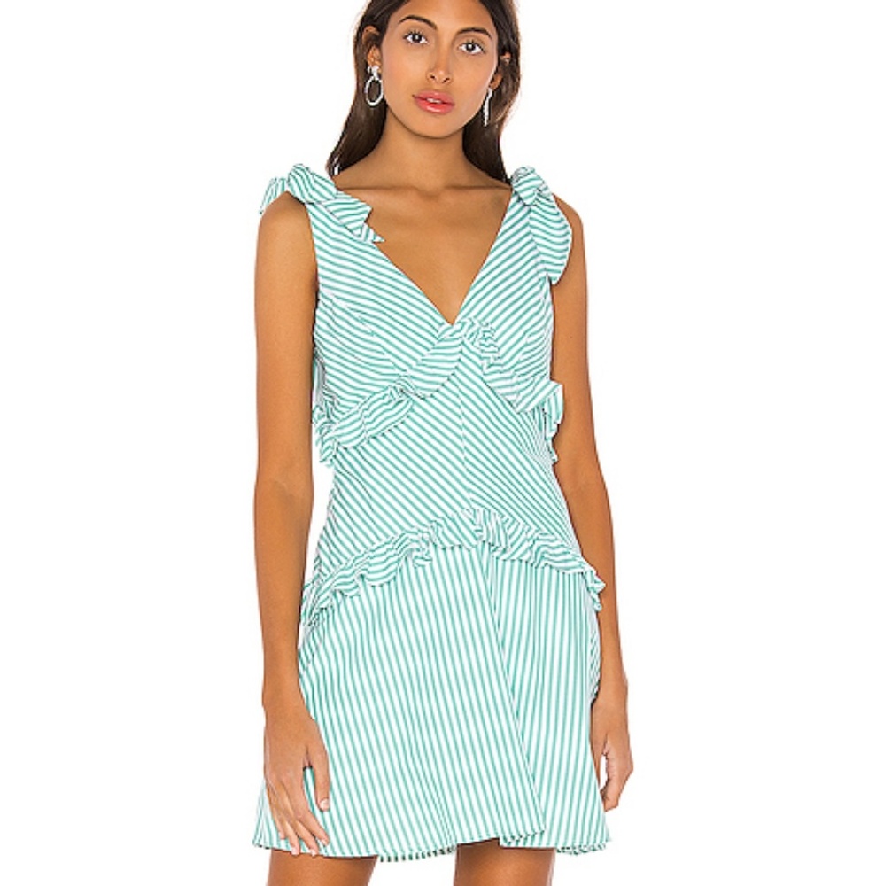 BCBGeneration green and white striped dress